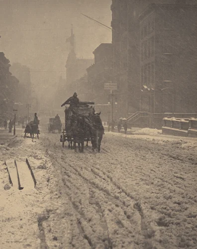 Winter, Fifth Avenue by Alfred Stieglitz, photograph, 1893