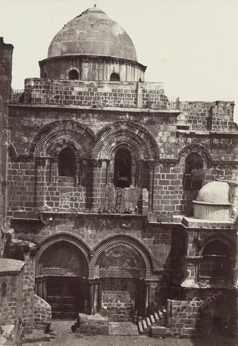 Entrance of the Church of the Holy Sepulchre, Jerusalem (Plate 17) by Francis Frith, photograph, 1858