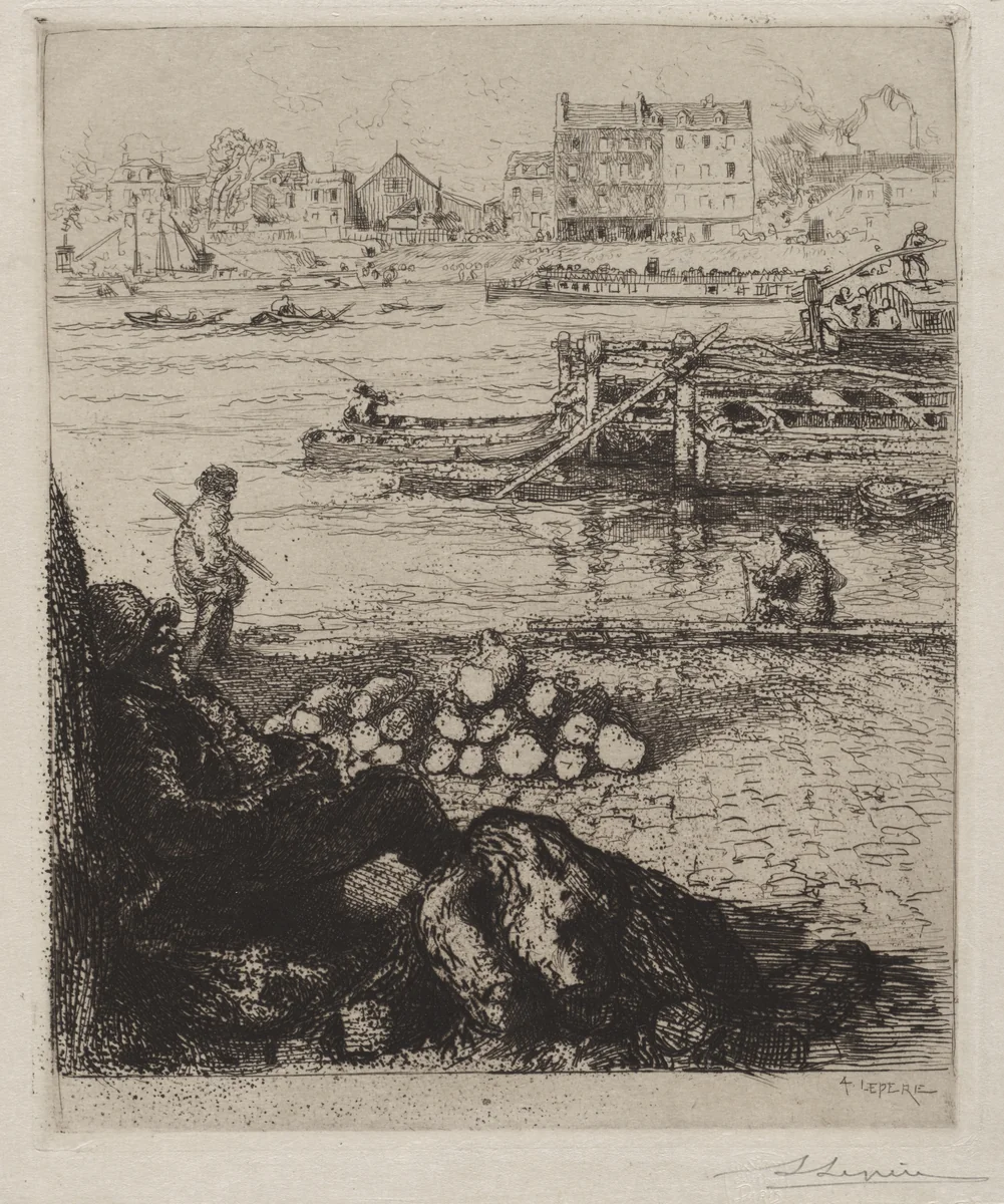 Le Débardeur: Quai de la Gare by Auguste Louis Lepère, print, 1894
