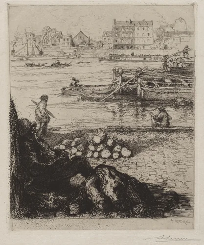 Le Débardeur: Quai de la Gare by Auguste Louis Lepère, print, 1894