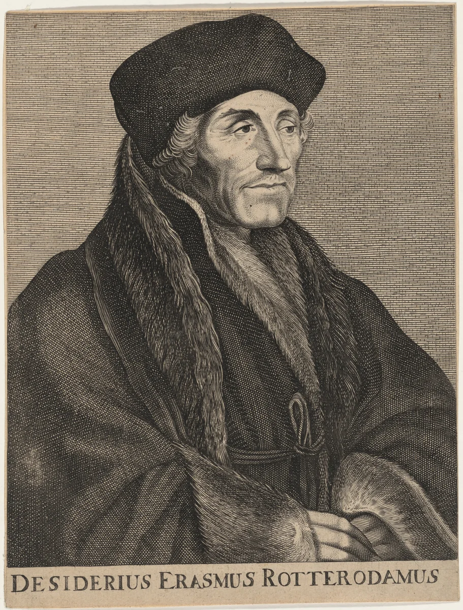 Desiderius Erasmus by Lucas Emil Vorsterman
Hans Holbein the Younger, print, 1595-1675