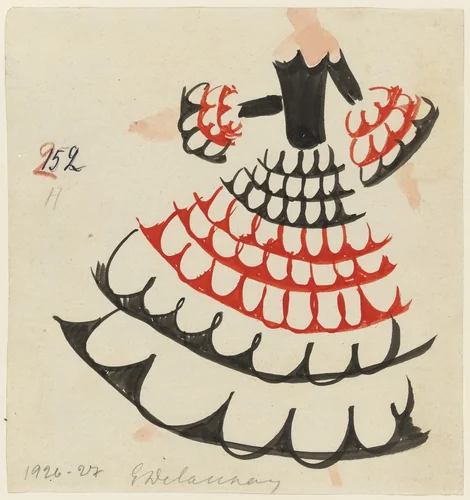 Étude de Robe No. 1284 by Sonia Delaunay, drawing, 1926