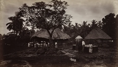 Fountain, Retalhuleu by Eadweard Muybridge, photograph, 1875
