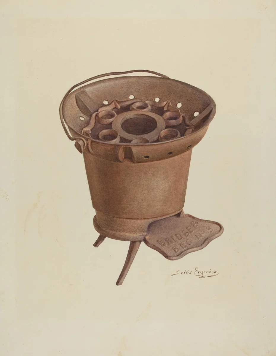 Brazier by Sarkis Erganian, index of american design, 1939
