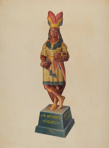 Cigar Store Indian by Albert Ryder, index of american design, 1937