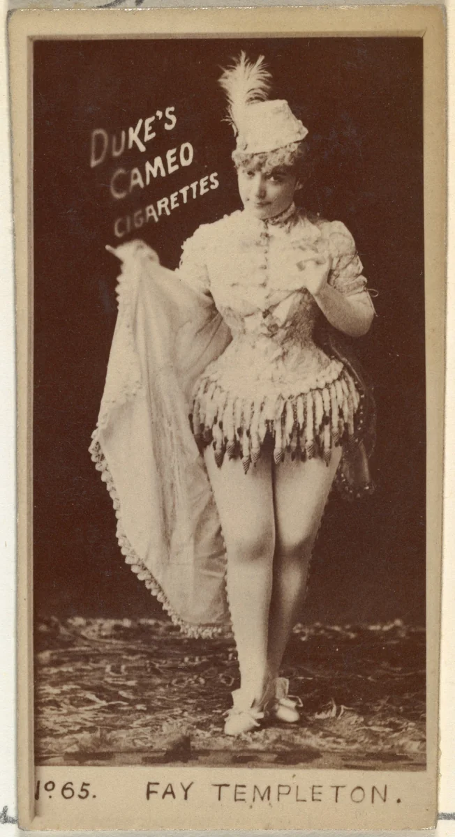 Card Number 65, Fay Templeton, from the Actors and Actresses series (N145-4) issued by Duke Sons & Co. to promote Cameo Cigarettes by W. Duke, Sons & Co., photograph, 1880-1889