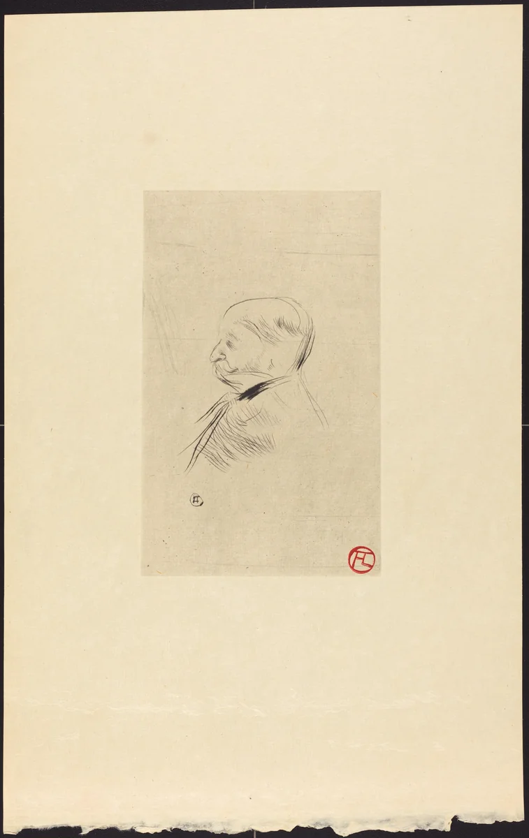 Portrait of M. X (Portrait de M. X) by Henri de Toulouse-Lautrec, portfolio, 1898
