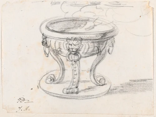 Decorative Brazier by Jacques-Louis David, drawing, 1775-1780
