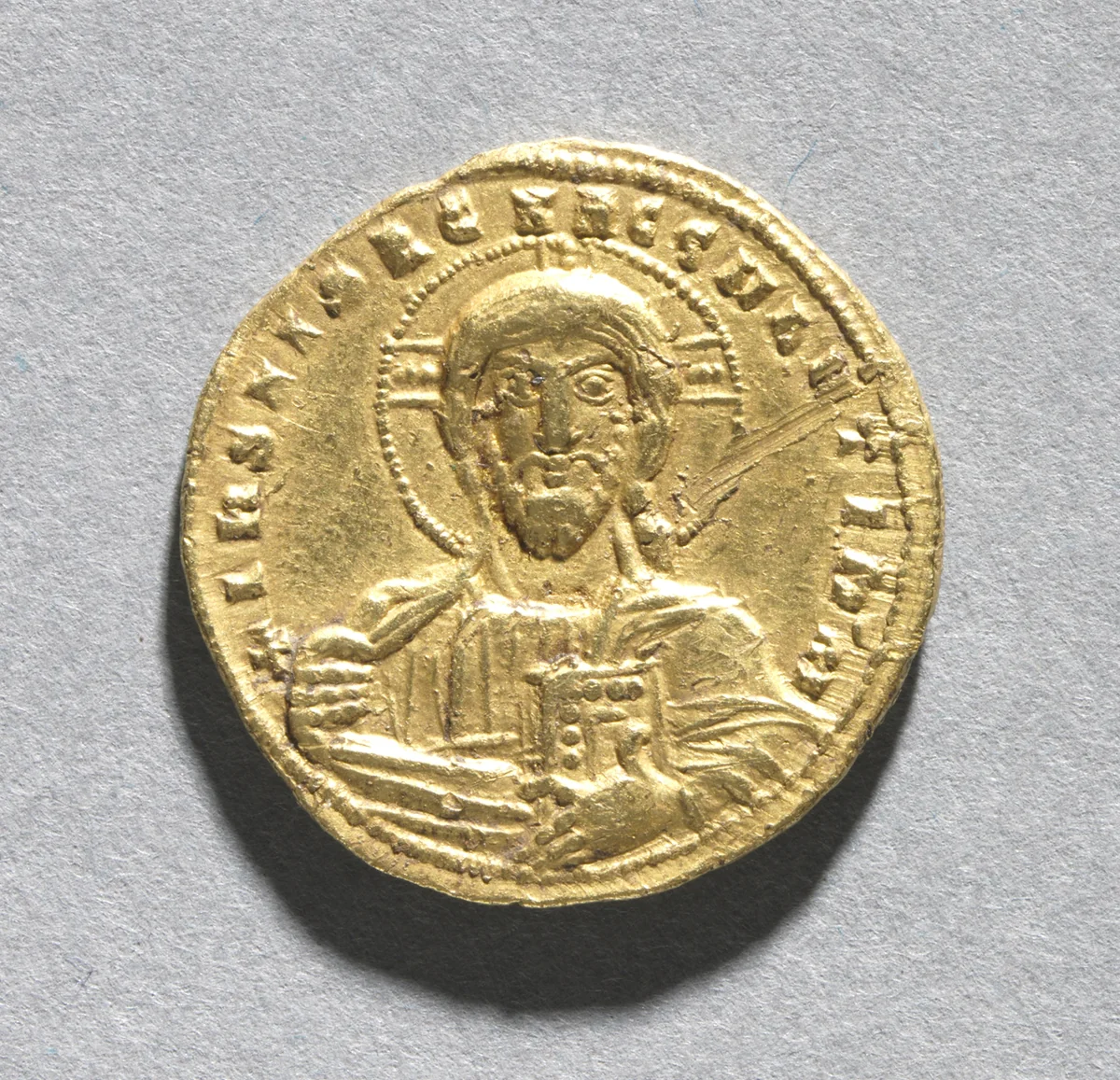 Nomisma with Nicephorus II Phocas (obverse) by Unknown, metalwork, 963-969