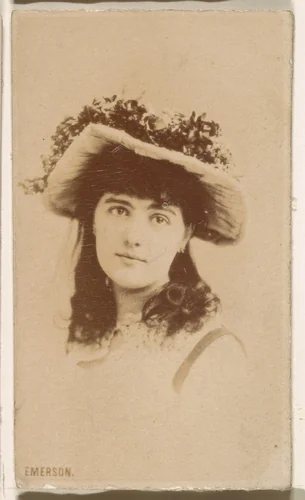 Miss Emerson, from the Actresses series (N246), Type 1, issued by Kinney Brothers to promote Sporting Extra Cigarettes by Kinney Brothers Tobacco Company, photograph, 1888-1892