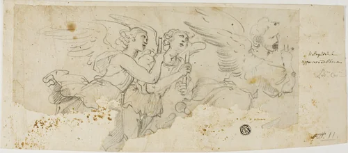 Angels Appearing to Abraham by Lodovico Carracci, drawing, 1575-1619