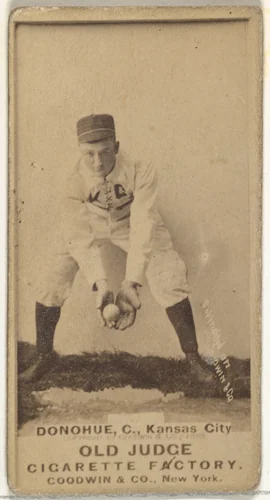 James Augustus "Jim" Donahue, Catcher, Kansas City Cowboys, from the Old Judge series (N172) for Old Judge Cigarettes by Goodwin & Company, photograph, 1888