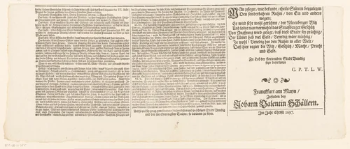 Onderschrift van de Festa della Sensa (vijfde gedeelte) by Jost Amman, print, 1697