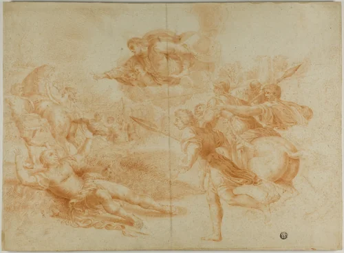 Conversion of Saint Paul by Raffaello Sanzio, drawing, 1700-1799