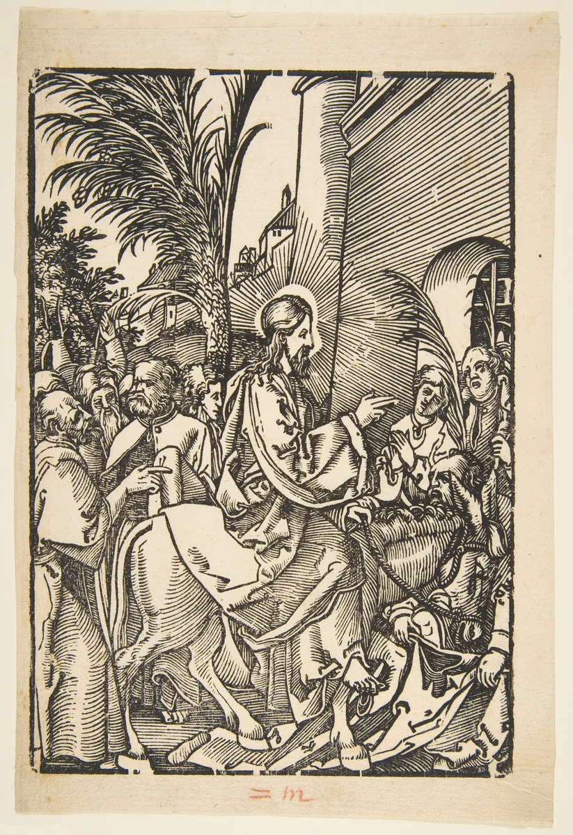 Christ's Entry into Jerusalem, from The Small Passion (copy) by Albrecht Dürer, print, 1485-1600