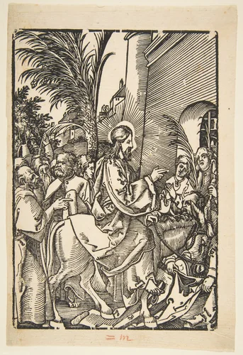 Christ's Entry into Jerusalem, from The Small Passion (copy) by Albrecht Dürer, print, 1485-1600