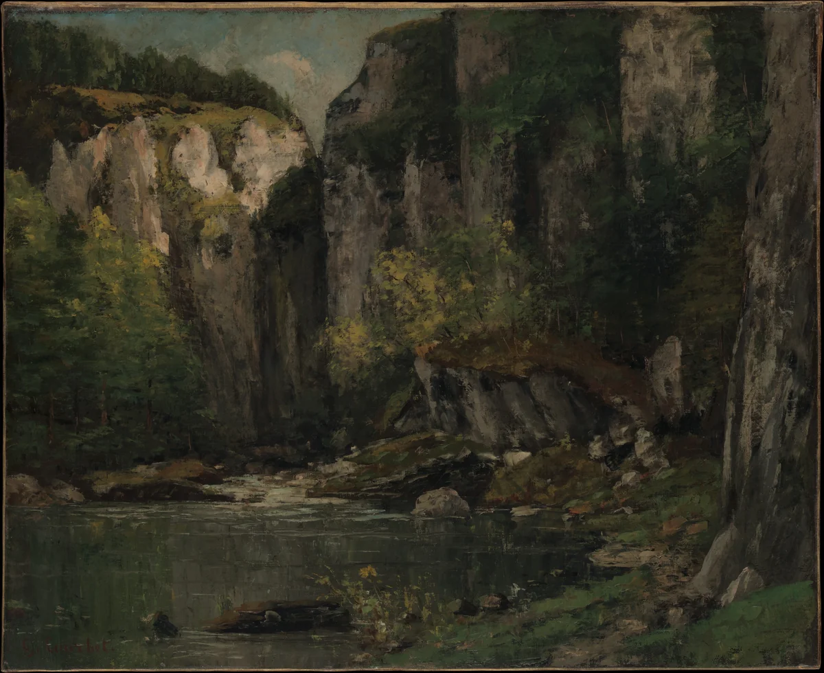 River and Rocks by Gustave Courbet, painting, 1873-1877