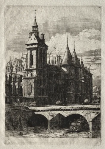 Etchings of Paris: The Clock Tower by Charles Meryon, print, 1852