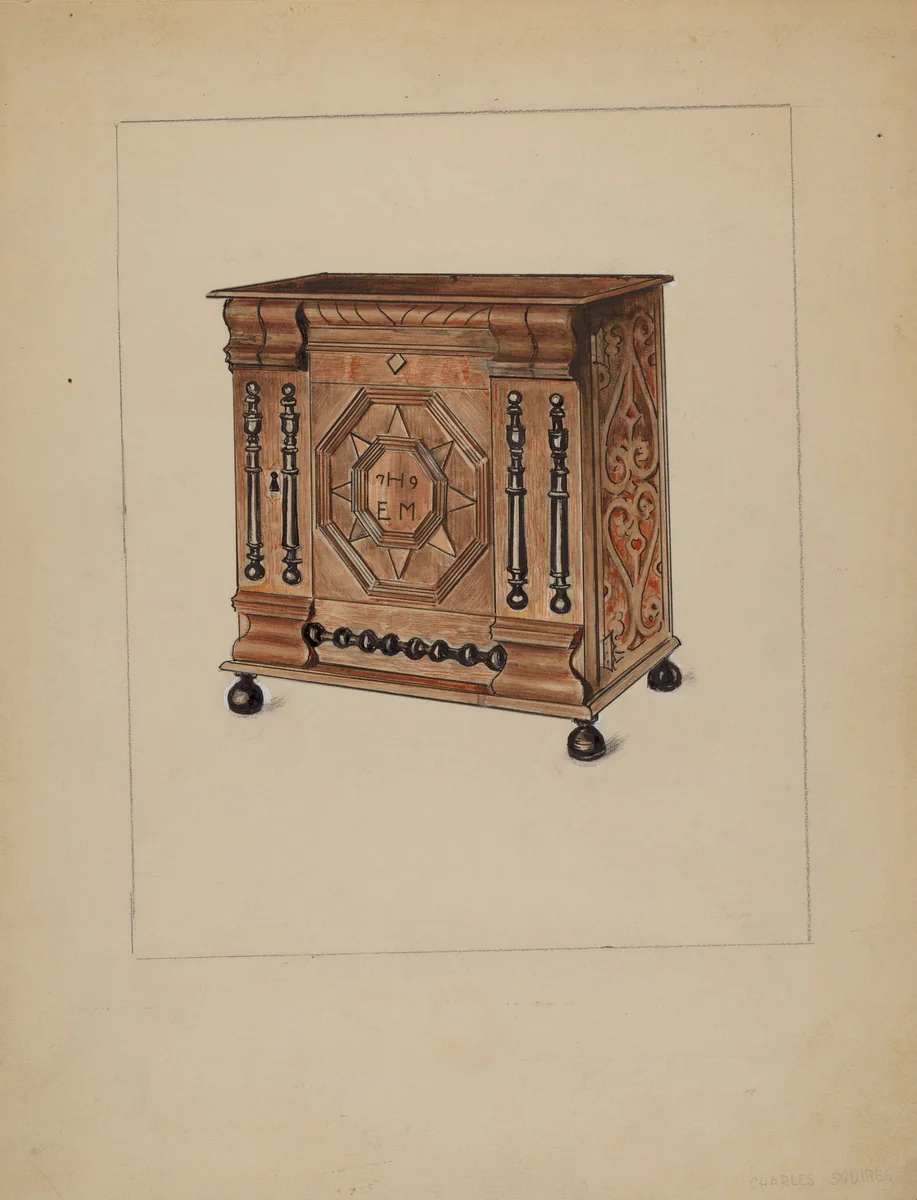 Cabinet for Storage by Charles Squires, index of american design, 1938