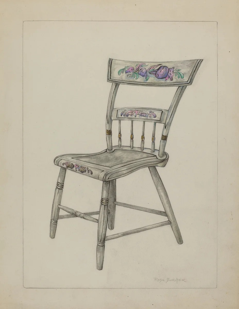 Pa. German Chair by Rosa Burger, index of american design, 1940