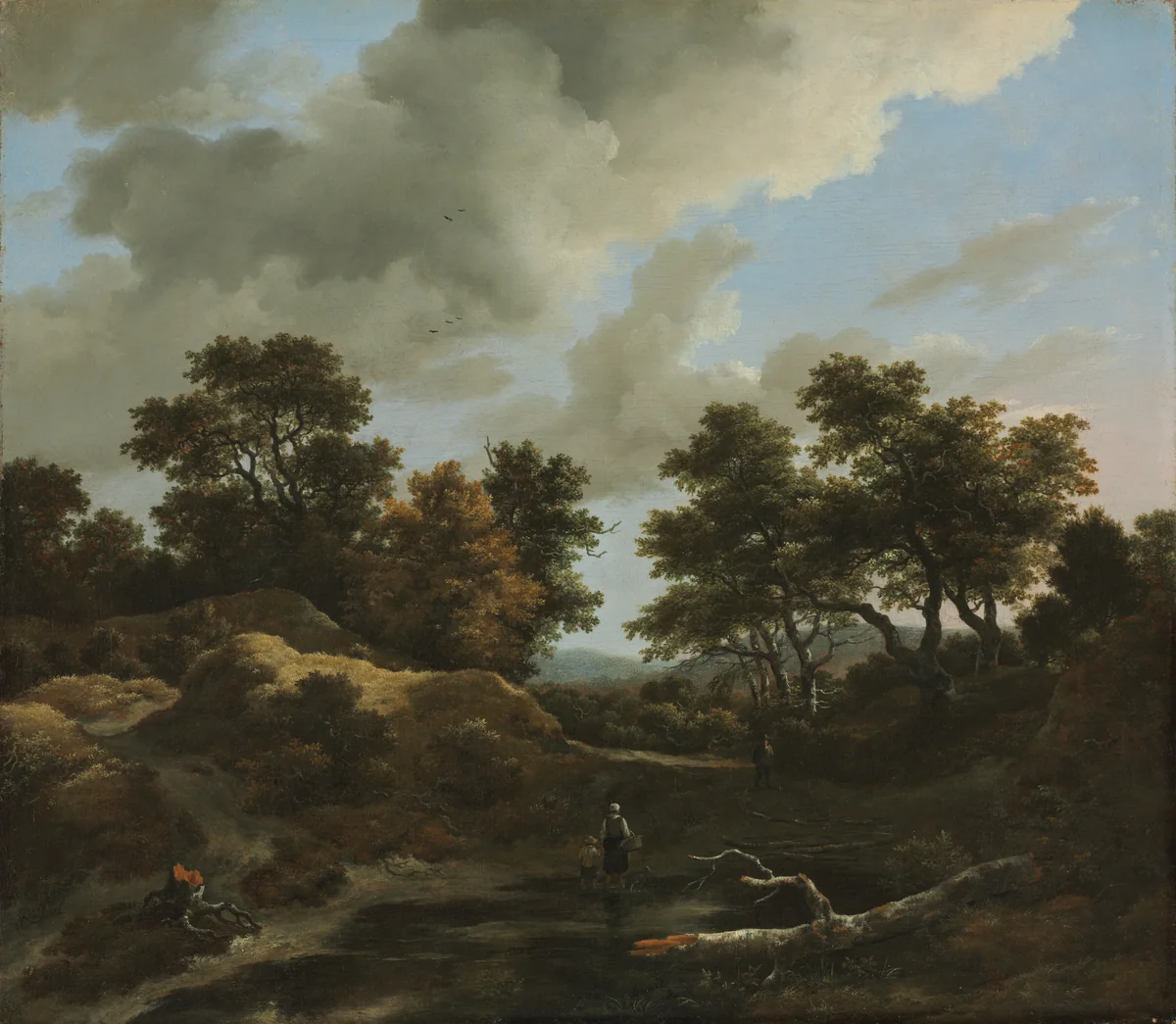 Wooded and Hilly Landscape by Jacob van Ruisdael, painting, 1660-1669