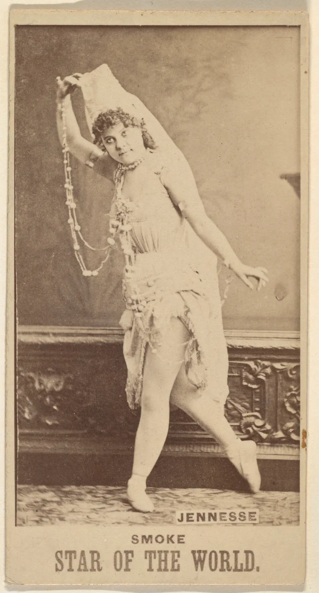 Miss Jennesse, from the Star of the World series (N672), issued by A. Hershey & Bros. to promote Star of the World Tobacco by A. Hershey & Bros., photograph, 1883-1892