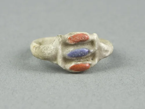 Ring with Inlaid Openwork Bezel by Egyptian, metalwork, -1350