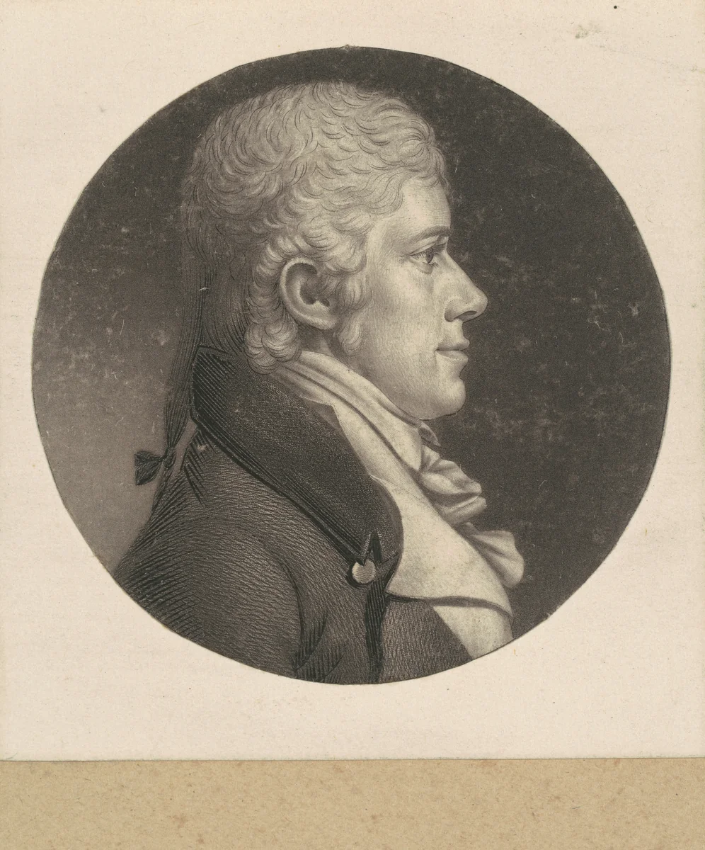 Mahlon Dickerson by Charles B. J. Févret de Saint-Mémin, print, 1802