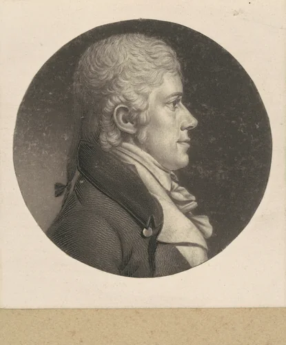 Mahlon Dickerson by Charles B. J. Févret de Saint-Mémin, print, 1802