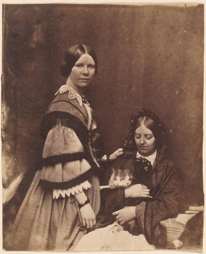 Mrs. Craik Holding Cat by Benjamin Mulock, photograph, 1853-1863