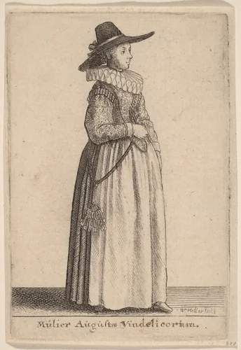 Mulier Augustae Vindelicorum by Wenceslaus Hollar, print, 1644-1650