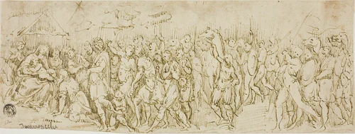 Adoration of the Magi by Lattanzio Gambara, drawing, 1560-1580