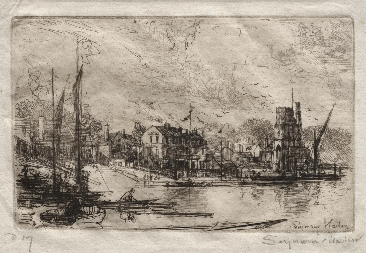 Harry Kelly's, Putney by Francis Seymour-Haden, print, 1865