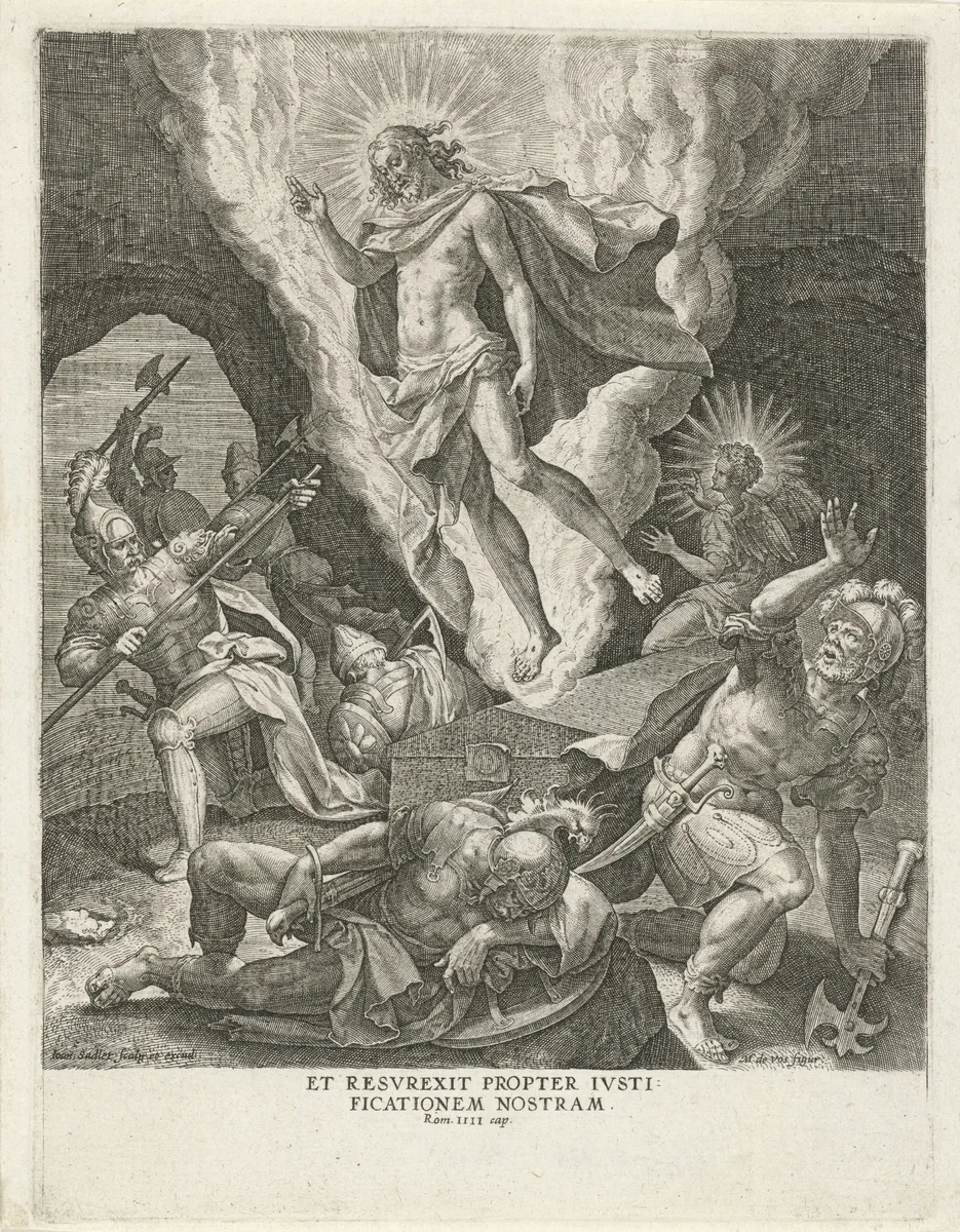 Opstanding van Christus by Unknown, print, 1582-1584