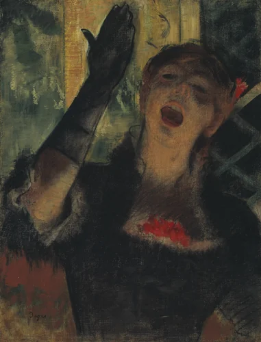 Café Singer by Edgar Degas, painting, 1879