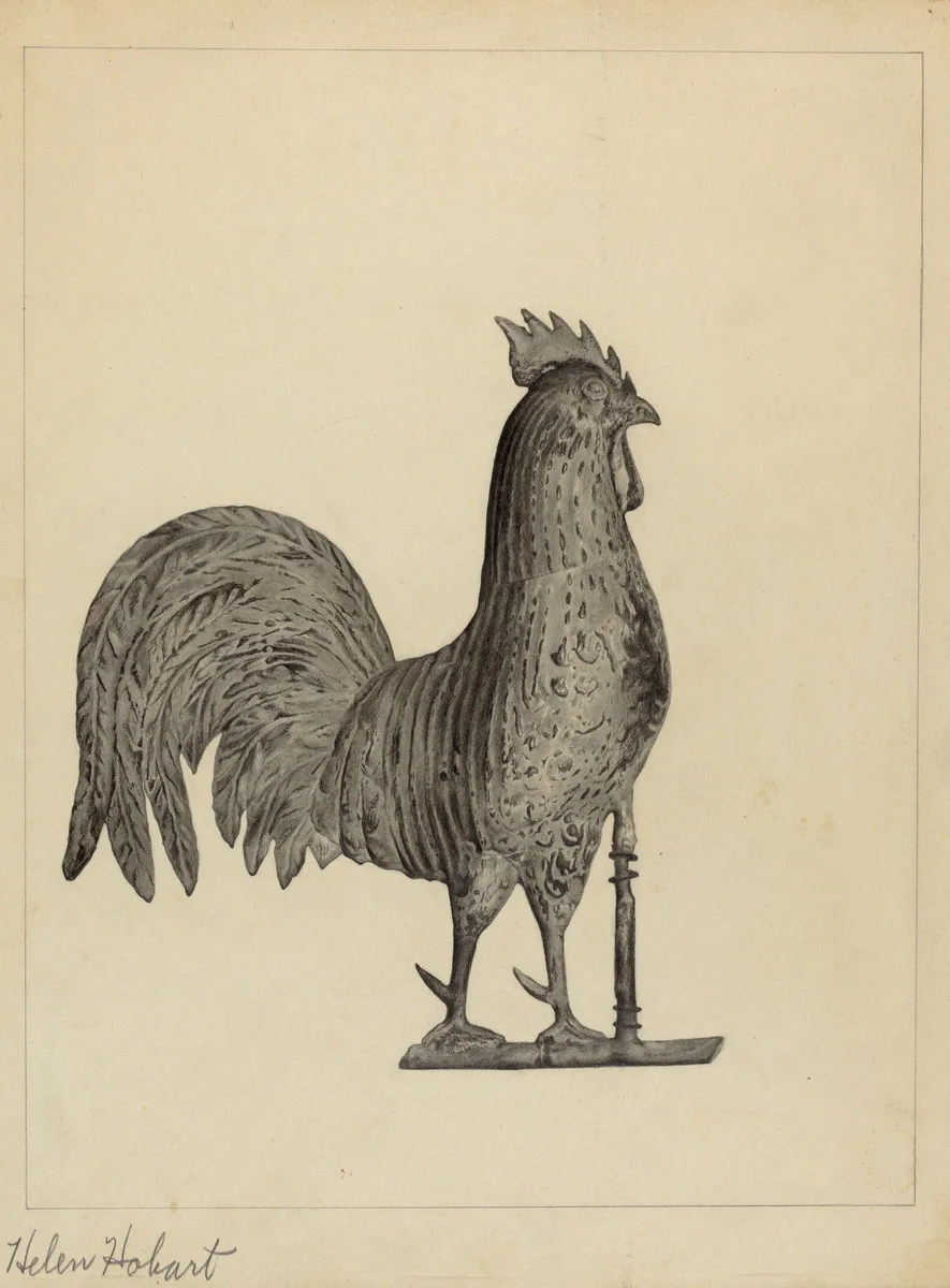 Weather Vane Finial by Helen Hobart, index of american design, 1937