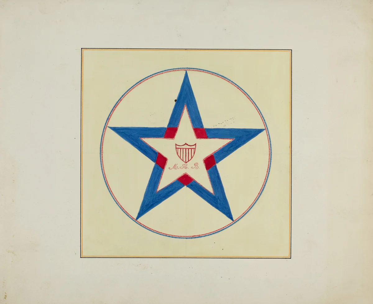 Pieced Autograph Quilt (1 Piece) by Margaret Linsley; Cornelius Christoffels, index of american design, 1936