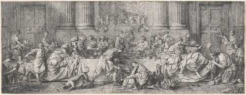 The Feast in the House of Simon by Pierre Hubert Subleyras, print, 1738