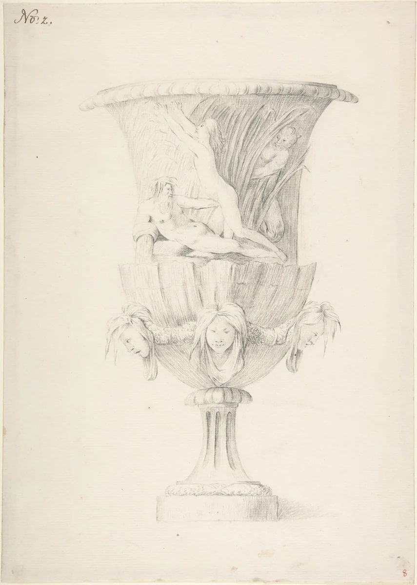 Design for an Urn by anonymous, drawing, 1765-1795