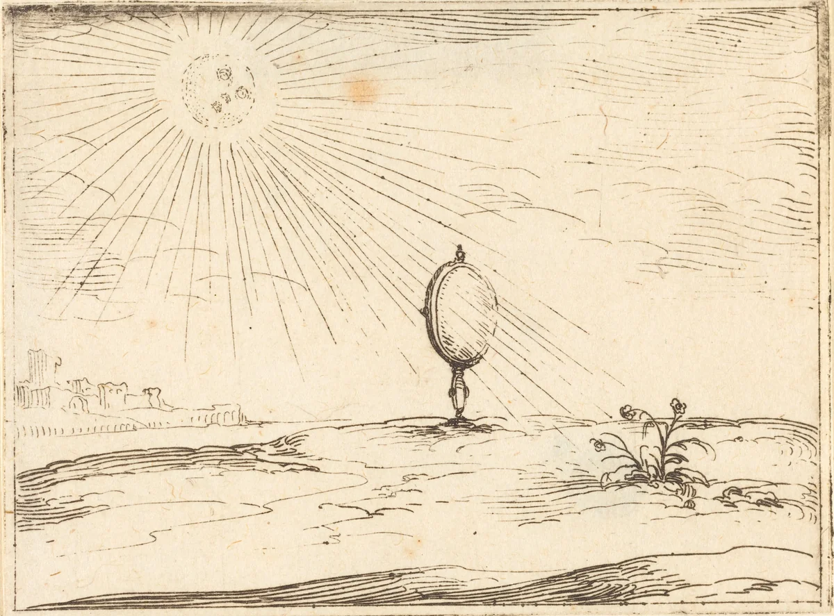 Rays of the Sun by Jacques Callot, print, 1592-1635