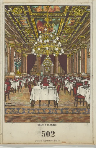 Salle á manger [Dining room] by Gustav Kalhammer, print, 1911