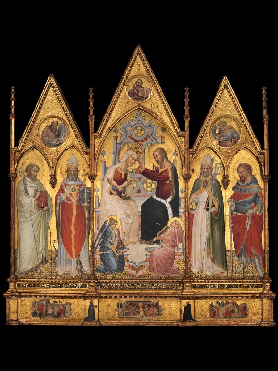 The Coronation of the Virgin, and Saints by Giovanni di Tano Fei, painting, 1394