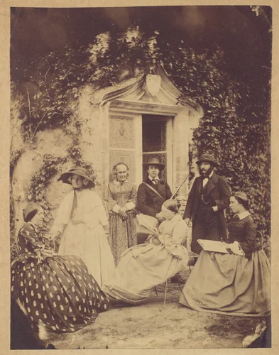 [Claudet Family Group, Chateau de la Roche, Amboise] by Francis George Claudet, photograph, 1856