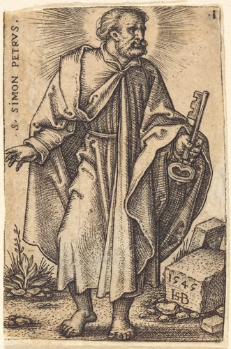 Saint Peter by Sebald Beham, print, 1545