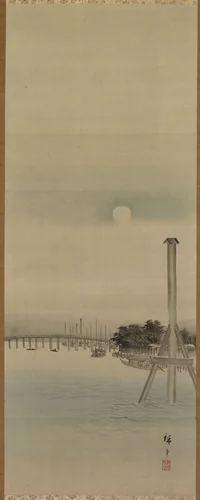 Night Scene on the Sumida River by Utagawa Hiroshige (歌川広重), painting, 1800-1899