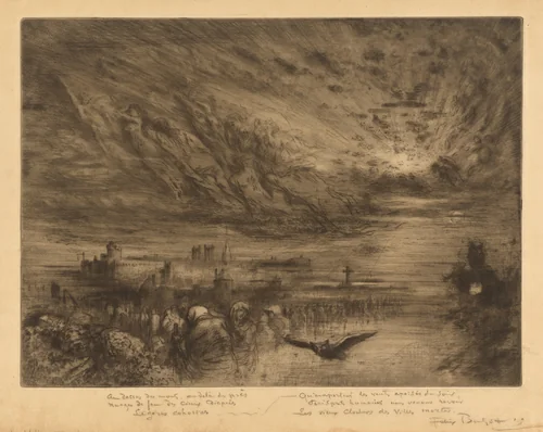 Les Esprits des Villes Mortes (Spirits from the Cities of the Dead) by Félix-Hilaire Buhot, print, 1885