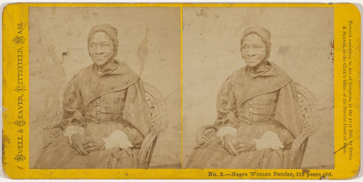 "Pendar, 115 Years Old" by Buell & Seaver, photograph, 1867