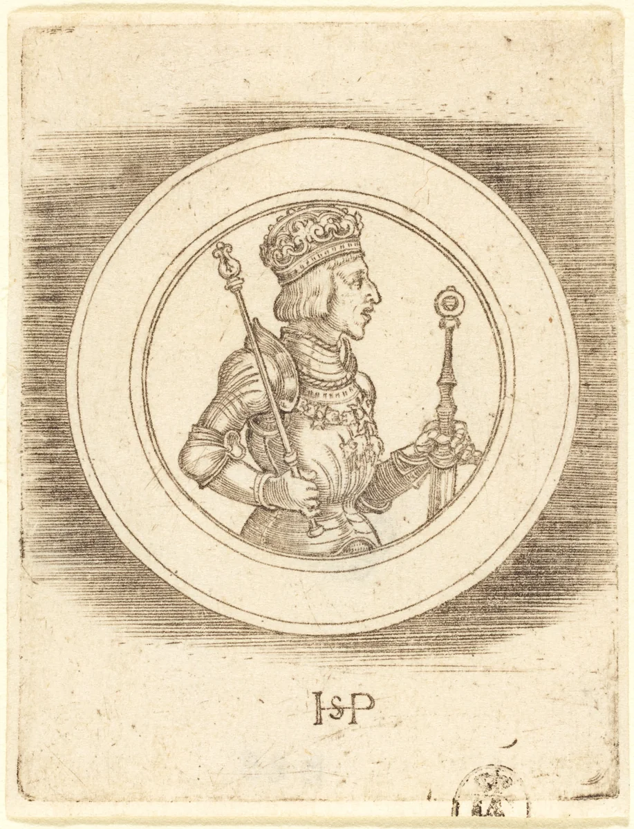 Medal of King Ferdinand of Hungary and Bohemia by Sebald Beham, print, 1530