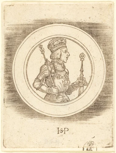 Medal of King Ferdinand of Hungary and Bohemia by Sebald Beham, print, 1530