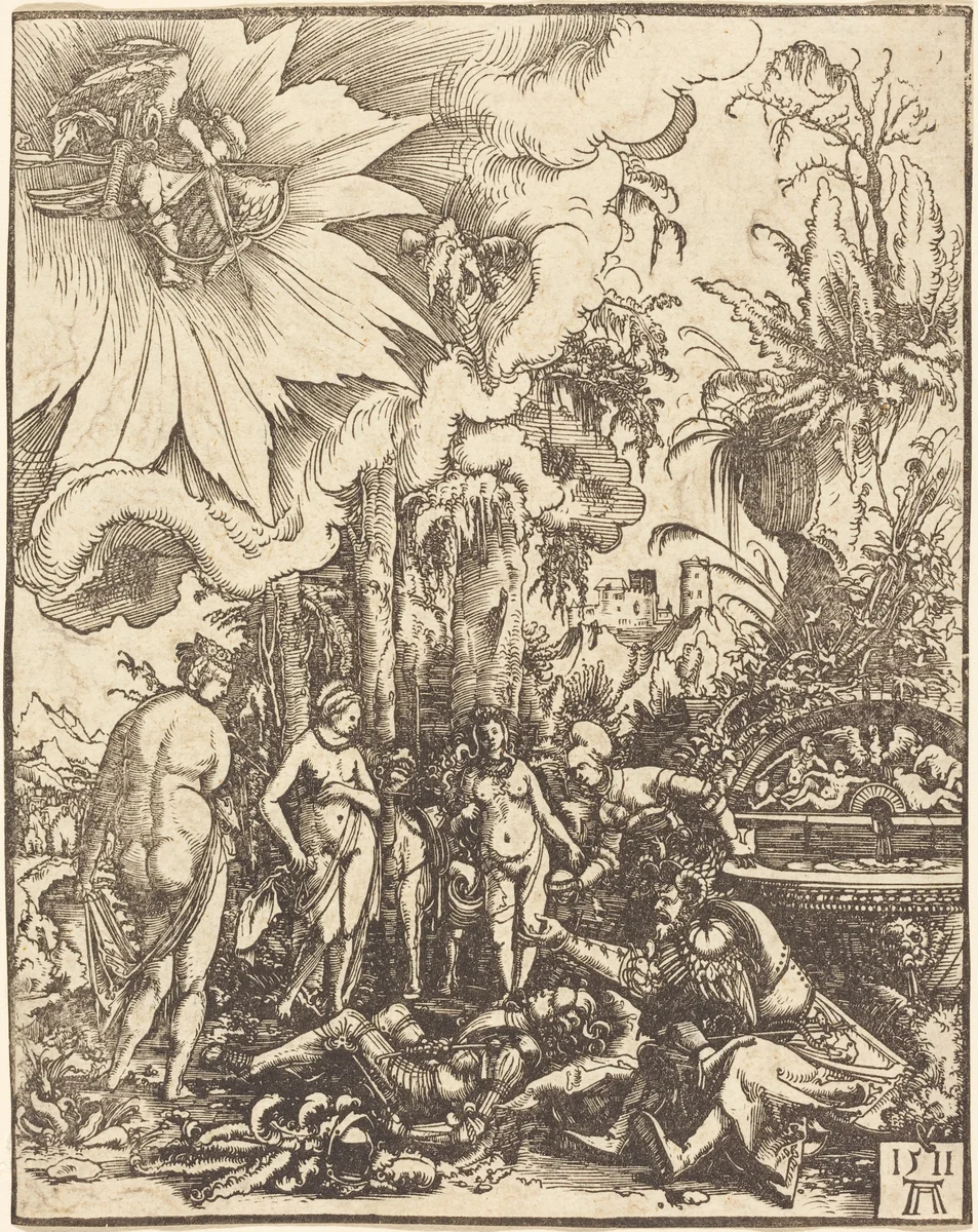 The Judgment of Paris by Albrecht Altdorfer, print, 1511